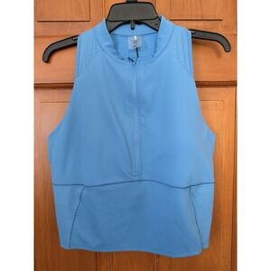 Women's Calia Powermove 1/2 Zip Crop Sleeveless Tank Tranquil Blue Size XXL NWT